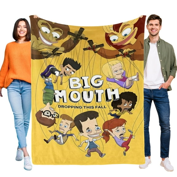 Throw Blanket for Big Mouth Bed Couch Soft Warm 30x40 Inch Flannel Blanket for Kids Boys Girls Gifts Home Decor