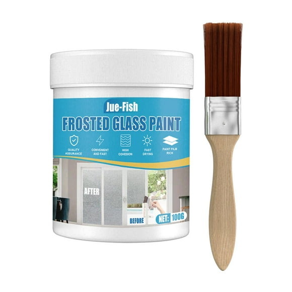 Window Film Frosted Glass Film Paint Strong Adhesion Frosting Paint with Brush