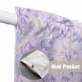 thumbnail image 4 of Purple Floral Retro Swag Curtains for Kitchen/Bedroom/Living Room, Abstract Vintage Floral Botanical Scalloped Curtains 63 Inch Long, Window Swag Topper Curtains Valances 2 Panels Set 36"x63", 4 of 8
