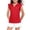#A02-Red, variant on Abcomgle Girls Ruffle Short Sleeve Golf Polo Shirts V-Neck Collared Girls Golf Outfit Quick Dry Athletic Golf Girls Uniform Shirts
