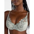 thumbnail image 3 of Joyspun Women's Floral Embroidered High Apex Plunge Bra, Sizes 36B-40DDD, 3 of 4