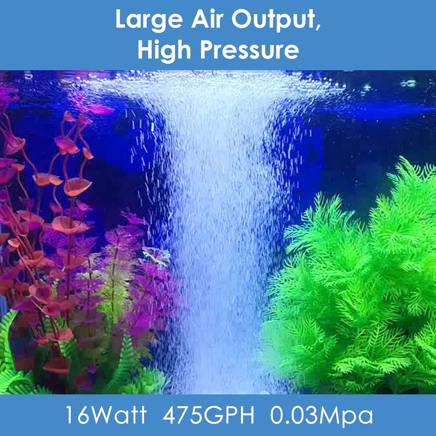Quiet Aquarium Air Pump 200/317/475GPH High Pressure Commercial Air Pump Pond Aerator Bubbler Hydroponics Air Pump Oxygen Pump