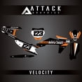 thumbnail image 2 of Attack Graphics Custom Velocity Complete Bike Graphics Kit for KTM 250 SX-F Factory Edition 2022, 2 of 3
