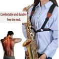 thumbnail image 5 of Harnais de Saxophone, Sangle d'Épaule et de Poitrine Rembourrée Réglable avec Crochet en Métal, Design Ergonomique Réduit le Stress du Cou, Universel pour Alto Tenor Baritone Soprano Saxophone, 5 of 5