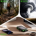 thumbnail image 5 of Solpowben 20000mAh Solar Power Bank Compatible for Cell Phone iPhone, Portable Charger with Dual 5V USB Ports & 2 Flashlights & Compass for Outdoor Camping Hiking (Green), 5 of 9