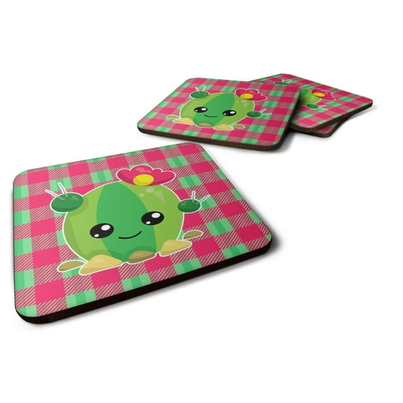 Cactus Peace Out Foam Coaster Set of 4