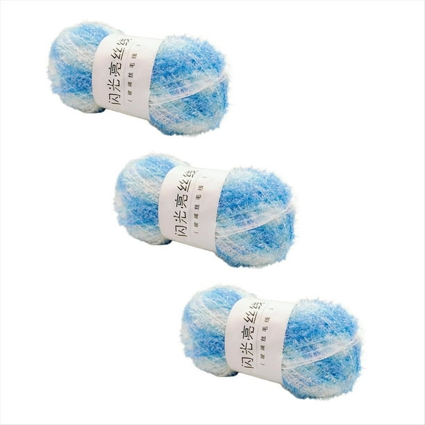 Hilo de Vidrio Multicolor Muñeca Tejida A Mano DIY Hilo Dorado Hilo Brillante A