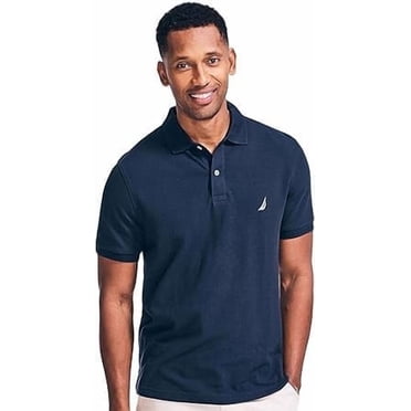 Nautica Men's Classic Fit Deck Polo, Navy, Medium