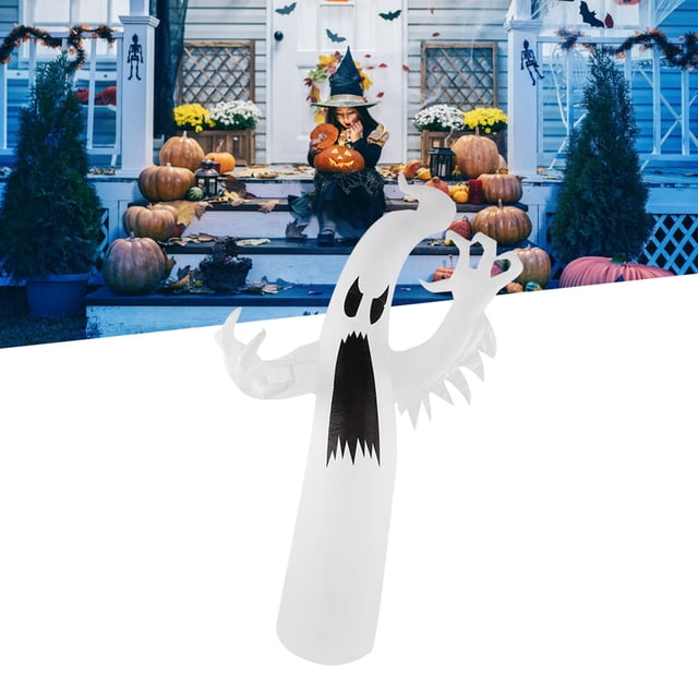 6 Pies Inflable White Ghost Inflable Inflable Ghost Halloween Sopla Para Patio Con LED Para Decoración De Halloween Decoraciones De Patio De Halloween