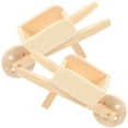 thumbnail image 1 of OULII 2 Pcs Mini Wheelbarrow Models for Birthday Decor Miniature Garden, 1 of 8