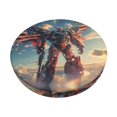 thumbnail image 2 of Round Bar Stool Seat Covers, Patriotic Robot Warrior Elastic Round Chair Cover Stool Seat Slipcover Bar Stool Cushions Round Pad for 12-14 inch, 2 of 7