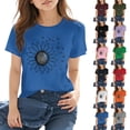 thumbnail image 6 of Grblisyd Shirts for Girls 10-12 Years Kids Loose Sunflower Printed Summer Graphic Tops Crewneck Short Sleeve Butterfly Tees, 6 of 6