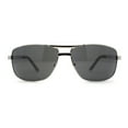 thumbnail image 2 of Mens Metal Rim Rectangle Sport Pilots Sunglasses Silver Black, 2 of 4