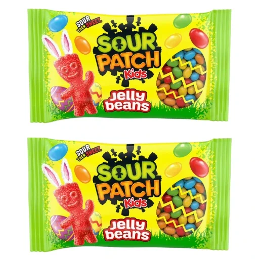 Sour Patch Jelly Beans Sour Then Sweet Easter Candy, 10 oz each, 2 Pack