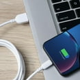 thumbnail image 4 of Onn 2-pack 6 ft./1.8 m Lightning to USB-A Cables with 480 Mbps Transfer Speed, White, 4 of 4