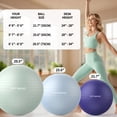 thumbnail image 5 of FITMIND Thick Exercise Ball 21.7" for Yoga and Pilates, 1100lb Load Bearing, Hand Pump, Anti-Burst, Green, 5 of 7