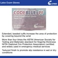 thumbnail image 3 of CodeBlue PF Latex Exam Gloves - Extended Cuff Length, Fully Textured Medical Glove, Powder-Free Comfort - Extra Large, Blue, 50 Count, 10 Boxes, 500 Total, 3 of 3