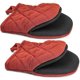 thumbnail image 1 of Mini Oven Mitts Microwave Mitts Pot Holder Heat Resistant Neoprene Cotton Gloves Surfaces Non-Slip Short Oven Gloves, Red 1 Pair, 1 of 4