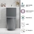 thumbnail image 2 of 1.1/1.6 GPF Tornado Flush One-Piece Toilet for bathrooms,Siphonic S-trap 12",Elongated Bowl with Soft Close Seat,Powerful Dual Flush MAP 1000g,Comfort Chair Seat ADA Height 17", Light gray LG-001, 2 of 19