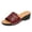Wine, variant on Women's Orthopedic Slide Sandals, Arch Support Floral Cutout Wedge Slippers, Shopping Casual Summer Mules Black