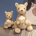 thumbnail image 4 of Kangaroo Plush Toy, Realistic Stuffed Animal, Soft Cuddly Doll, Lifelike Kangaroo Figure, Decorative Nursery Toy, Collectible Gift, 4 of 9