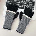 thumbnail image 2 of TIEVOSA Couples Winter Warm Multi Color Medium Long Gloves Couples Ski Riding Gloves（Black）, 2 of 7