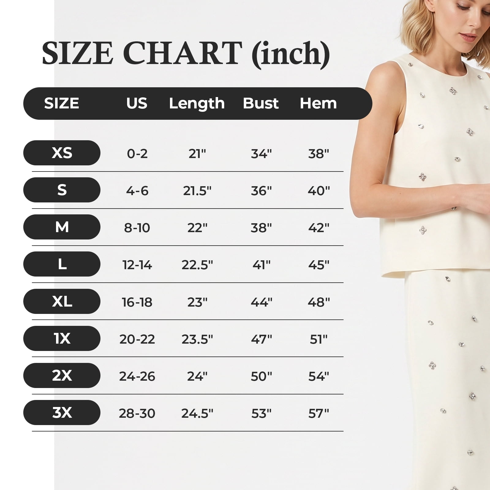 Alvantor Women's Sleeveless Blouse, Embellished Crew Neck Stretch Top with Keyhole Back, Ivory