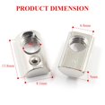 thumbnail image 2 of HUGFEGWE 50 Pcs 2020 Series M6 Half Round Roll in Spring T Nuts, Roll in Spring Loaded T Nut for European Standard 20 Series 6mm T-Slot Aluminum Extrusion Profile CJB91-55122, 2 of 9