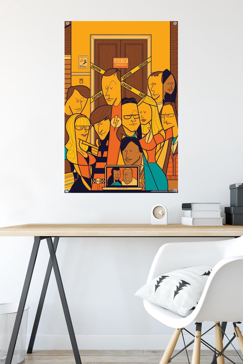 The Big Bang Theory - Elevator Wall Poster with Pushpins, 22.375" x 34"