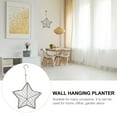 thumbnail image 3 of QUMIIRITY 1Ud Macetero Colgante De Hierro Plateado Para Suculentas Con Estrella Decorativo, 3 of 8