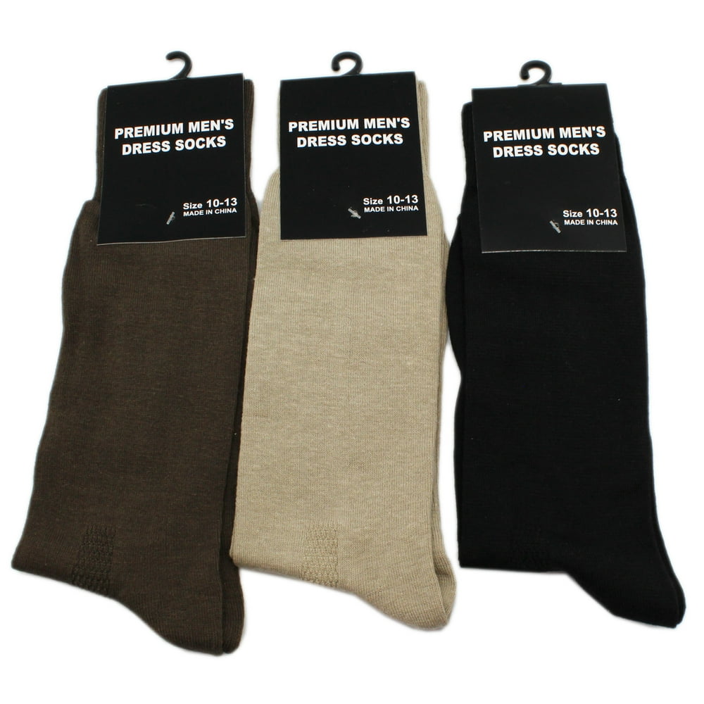Premium Socks Brown Black and Tan Premium Men's Dress Socks