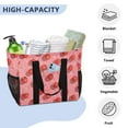 thumbnail image 5 of Cherries with Shadows Reusable Grocery Bags with Handle Side Pocket Waterproof Shopping Portable Tote, 5 of 8