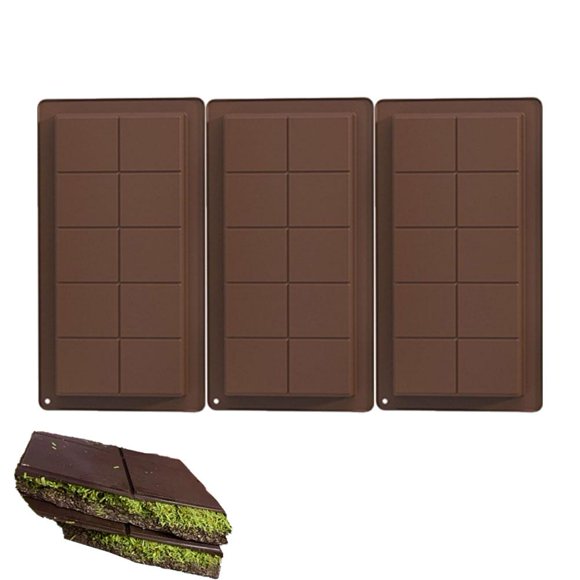 LEARNEVER Moule à Chocolat Profond, Moule à Chocolat en Silicone Épais pour Tablette Farcie, Moules à Chocolat de Dubaï Faits à la Main, knafeh Croustillant Déchiqueté avec Moules à Chocolat Riches, Cadeau pour Toutes les Occasions