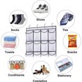 thumbnail image 6 of Misslo 48-Pocket Over-the-Door Hanging Organizer with 8 Metal Hooks, White, 2 Pack, 6 of 8