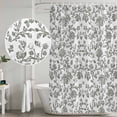 thumbnail image 4 of Farmhouse Flowers Shower Curtain Set - 72" x 78" Washable Bathtub Curtain with 12 Hooks, Pastoral Vintage Leaf Spring Summer Waterproof Fabric Stall Shower Curtains for Bathroom/Bathtub Décor, 4 of 6