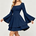 thumbnail image 6 of Gothic Medieval dress for women Plus Size Halloween Dresses Square Neck long sleeve Witch Cosplay Dress, 6 of 9