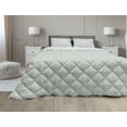thumbnail image 1 of Nature Down Alternative Comforter, Monochrome Mandarin Tree Branches Citrus Forest Vitamin Summer Tropical, Microfiber Quilt for All Season, 5 Sizes, Reseda Green and White, by Ambesonne, 1 of 3