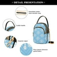 thumbnail image 4 of FORMRS Crossbody Bag for Women Shoulder Cell Phone Purse with Zipper, Snowflake Pattern, 4 of 7