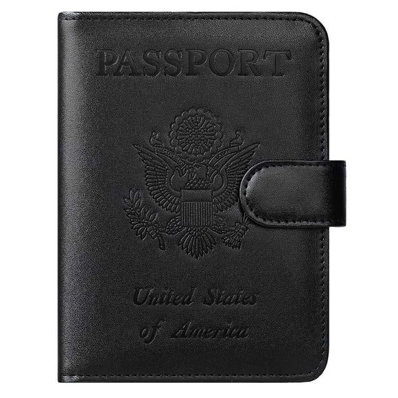 Funda para pasaporte, cartera, piel con bloqueo RFID PASCACOO