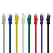 GearIt 8-Color Combo, Ethernet Cable Cat6 Snagless Patch 7' Snagless RJ45 Computer LAN Network Cord