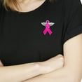thumbnail image 2 of Cancer Awareness Pins with Pink Ribbon - Angel Wing Charm Enamel Brooch for Survivors, Charity Events & Support Groups - Bulk Promotional Gifts, 2 of 6