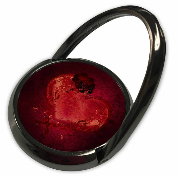 3dRose, Dark red Goth heart rose love letter, Phone Ring