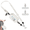 Cream, variant on Clip and Go Strap for Phone with Wallet Crossbody Phone Lanyard Adjustable and Detachable RFID Wristlet Wallet with ID Window and Zipper, Black