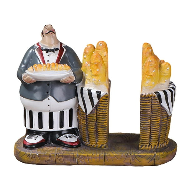 Figura de chef/Estatua decorativa de chef/Escultura de chef artesanal coleccionable/Chef cocinero Estilo E
