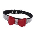 thumbnail image 4 of Collar para mascotas Crystal Rhinestone Bowknot Collar XXS Rojo Sunnimix Collar de perro de mascota, 4 of 6
