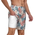 thumbnail image 3 of Goofa Tropical Leaves Printed Men's Swim Trunks Board Shorts Quick Dry Mens Swimming Trunks with Compression Liner,Breathable Fit Hawaii Beach Shorts-X-Large, 3 of 9