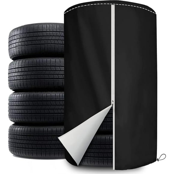 Large Seasonal Tire Storage Bag - Black, Medium Size