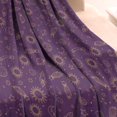 thumbnail image 3 of Purple Sun Planet Rocket Star Pattern Blanket,Comfortable Soft Flannel Throw Blanket,All Season,Warm Lightweight Blankets for Sofa Bed Couch Living Room Chair,30"x40", 3 of 4
