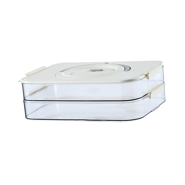 GUOOL Food Preservation Tray Refrigerator Food Shelf Bins Box Premium Materials Two Two Layers