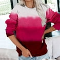 thumbnail image 2 of Dyegold Womens Casual Long Sleeve Sweatshirt Crew Neck Cute Gradient Pullover Tops Oversized Sweater Shirt Fall Fashion 2023, 2 of 5